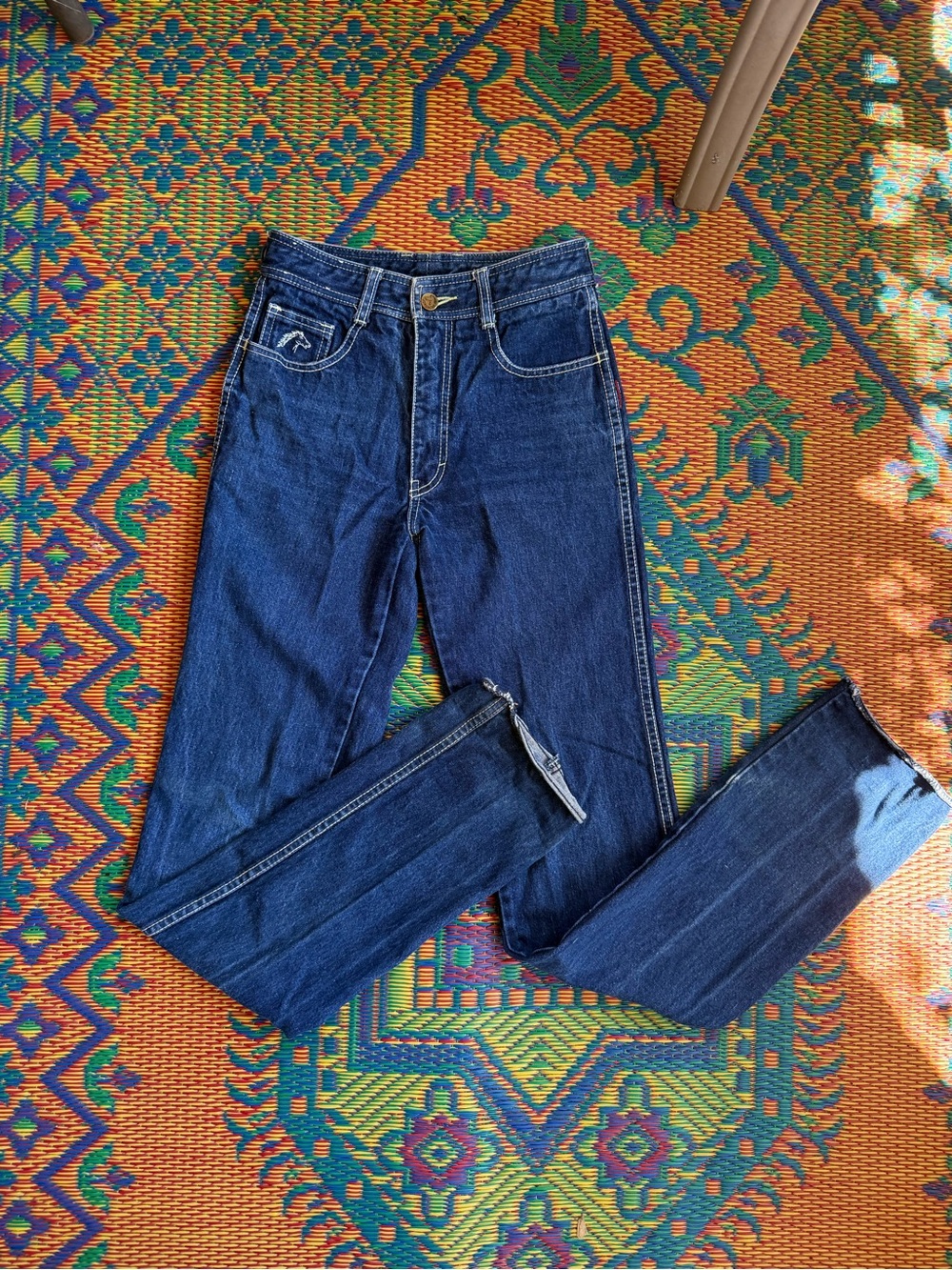 Jordache Vintage High-Rise Dark Blue Straight Leg Women's Jeans Size 2/4